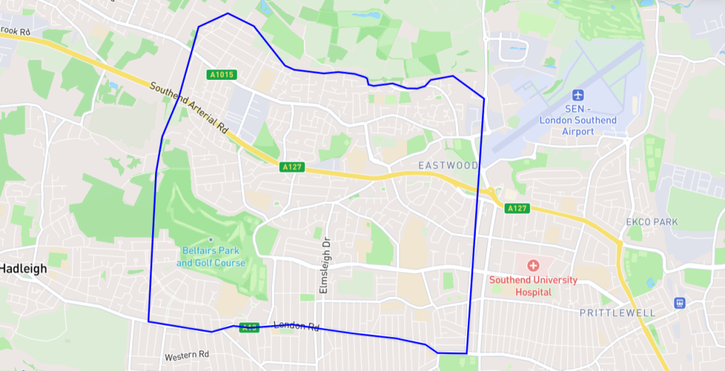 eastwood gp surgery catchment area map